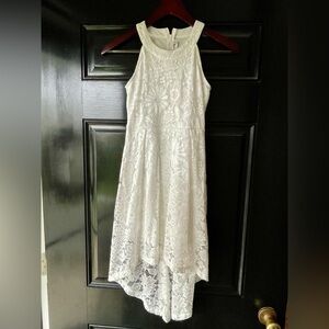 Elegant White Lace Dress for Girls